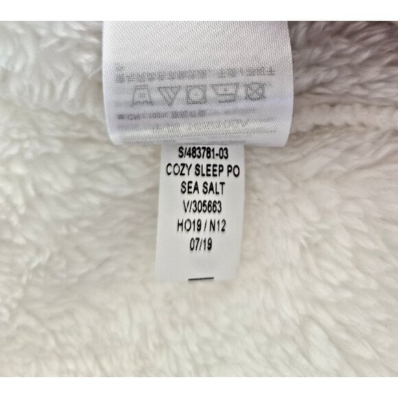 Old Navy Fluffy White Cozy Sleep Pullover Sweater Women's L Drawstring Cowl Neck - Picture 5 of 7